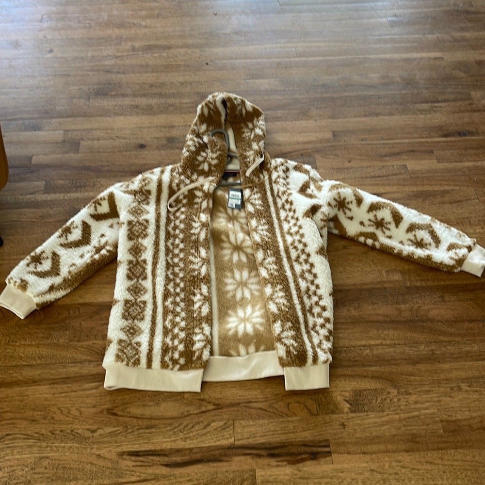 Brand new Tommy Hilfiger Sherpa hoodie.  Size Large.